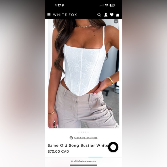 Like New - Whitefox White Corset/Bustier - Picture 2 of 4